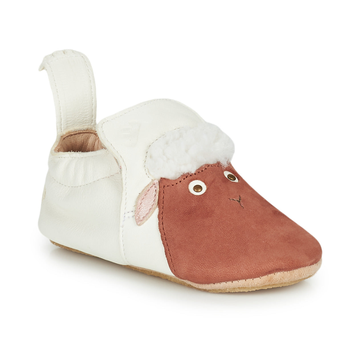 Pantofole bambini ragazzo Easy Peasy  BLUBLU MOUTON  Bianco