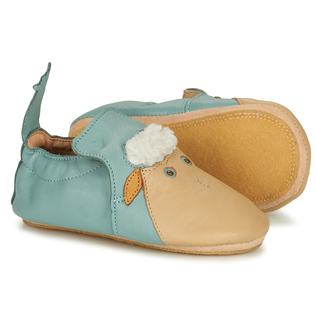 Pantofole bambini ragazza Easy Peasy  BLUBLU MOUTON  Blu