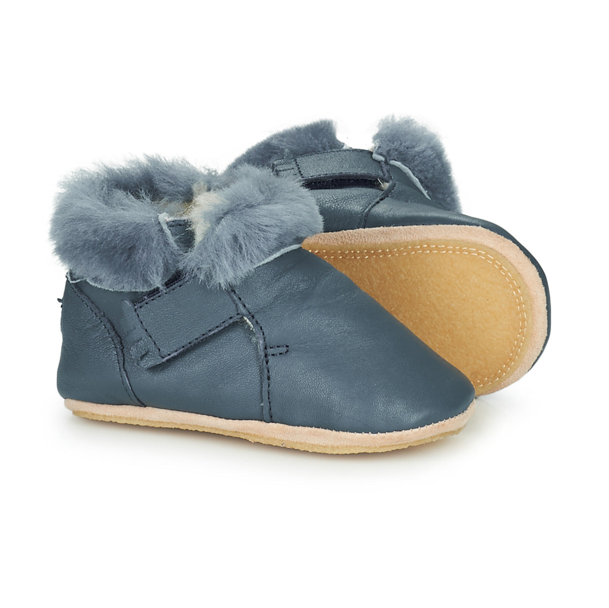 Pantofole bambini ragazza Easy Peasy  FOUBLU  Blu