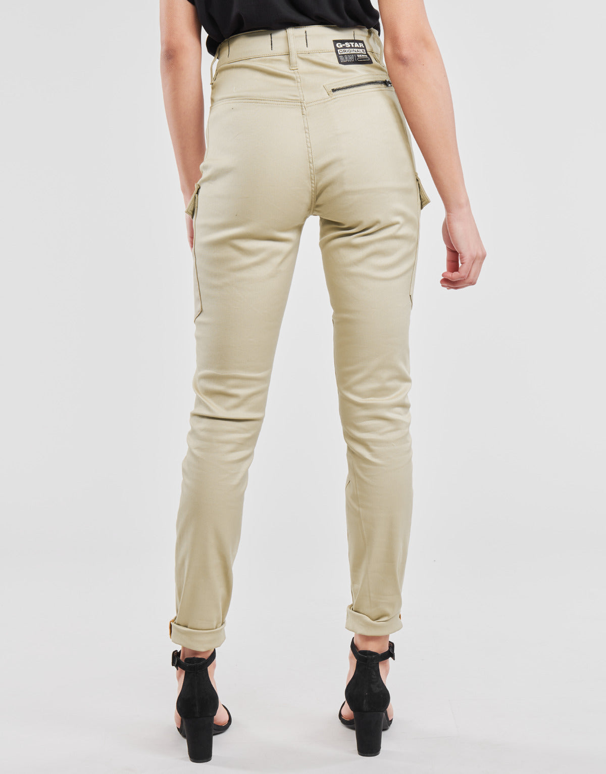 Pantalone Cargo Donna G-Star Raw  HIGH G-SHAPE CARGO SKINNY PANT WMN  Beige