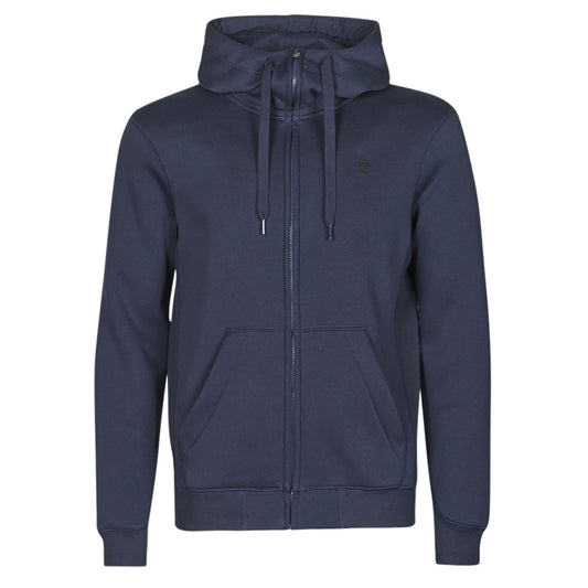 Felpa Uomo G-Star Raw  PREMIUM BASIC HOODED ZIP SWEATER  Blu