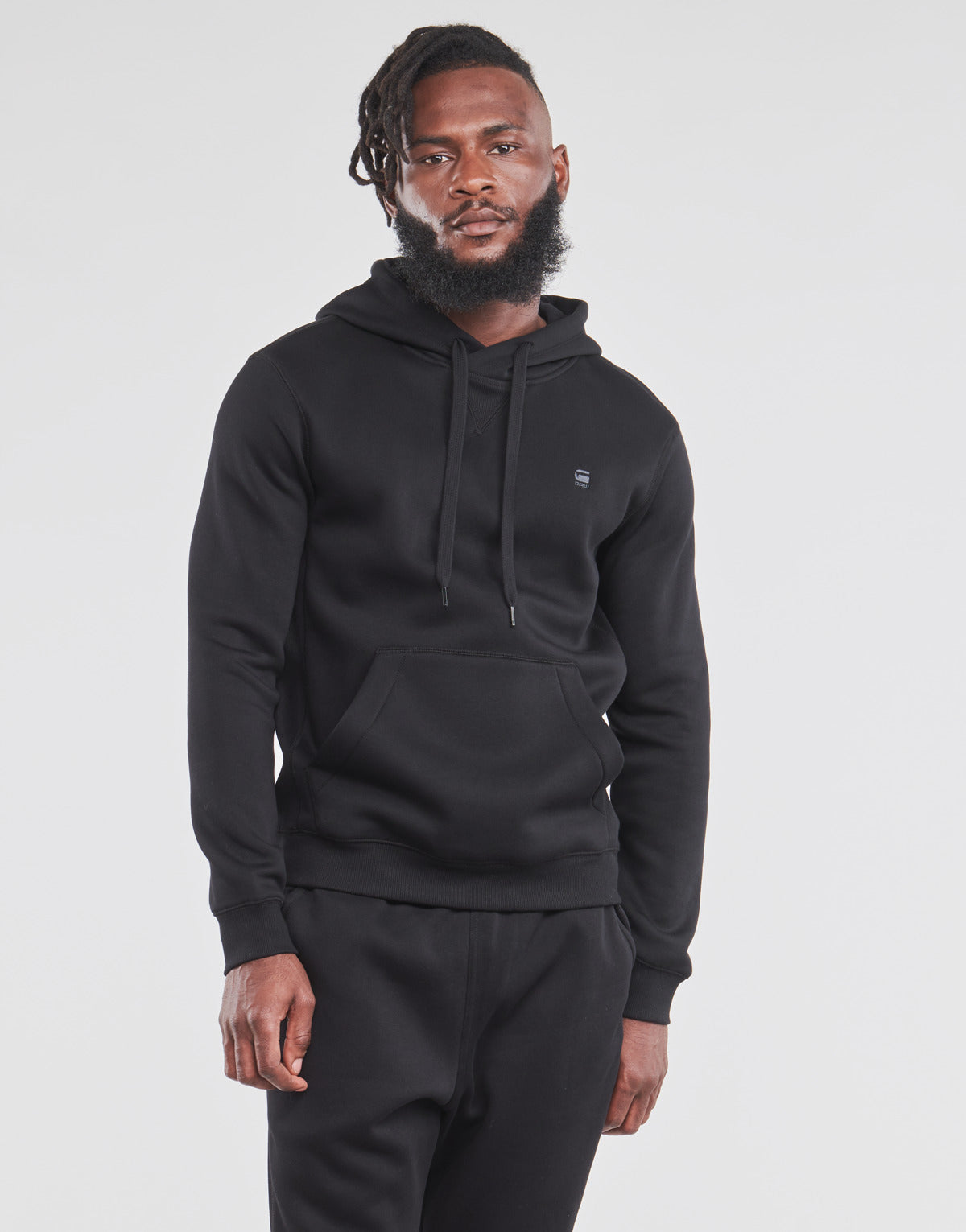 Felpa Uomo G-Star Raw  PREMIUM BASIC HOODED SWEATE  Nero