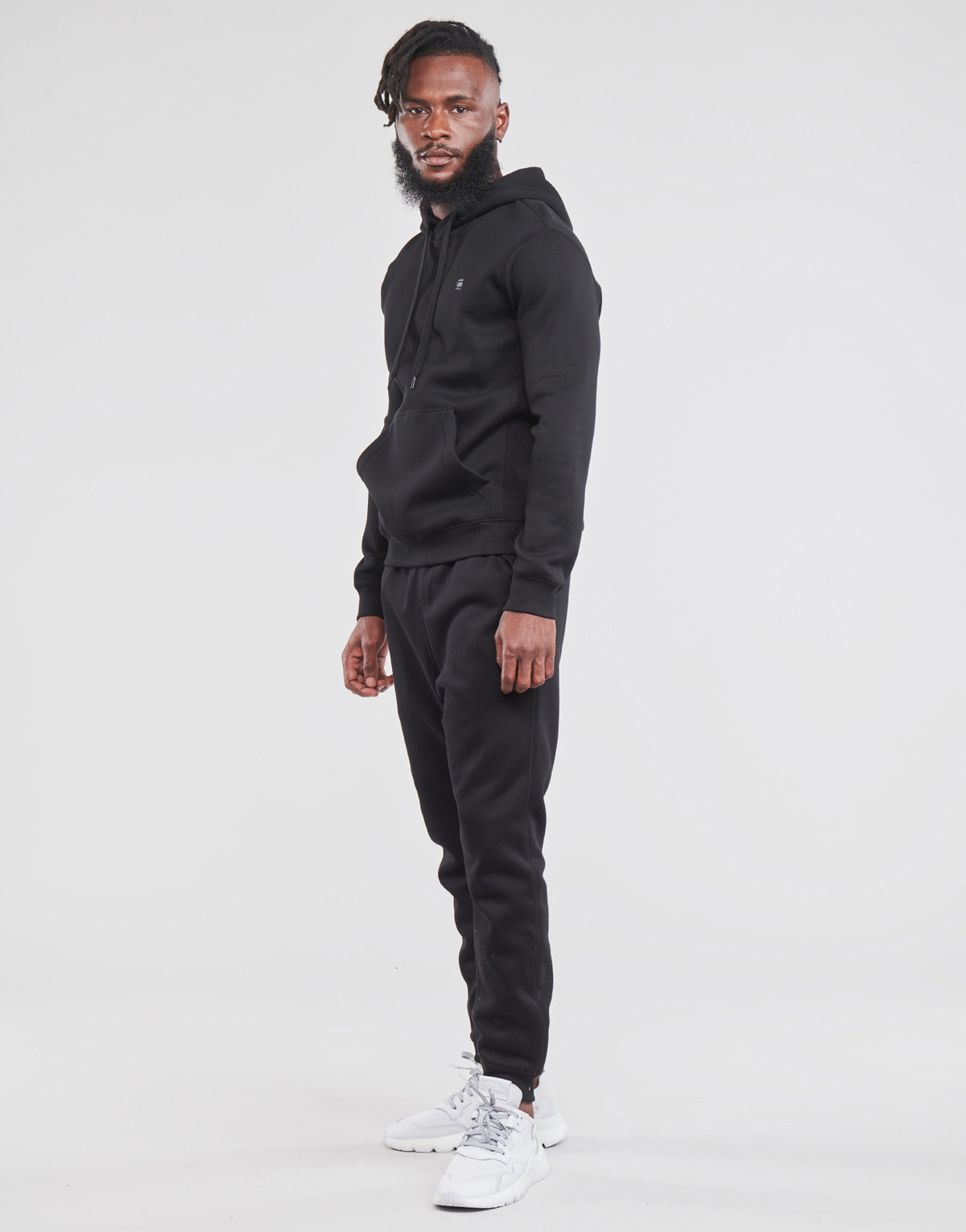 Felpa Uomo G-Star Raw  PREMIUM BASIC HOODED SWEATE  Nero