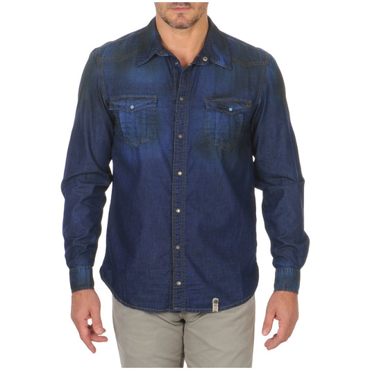 Camicia a maniche lunghe Uomo Freeman T.Porter  CORWEND DENIM  Blu