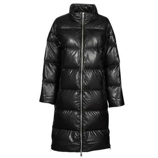 Piumino Donna MICHAEL Michael Kors  LONG FAUX LTHR PUFFER  Nero