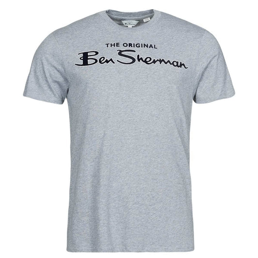 T-shirt Uomo Ben Sherman  SIGNATURE FLOCK TEE  Grigio