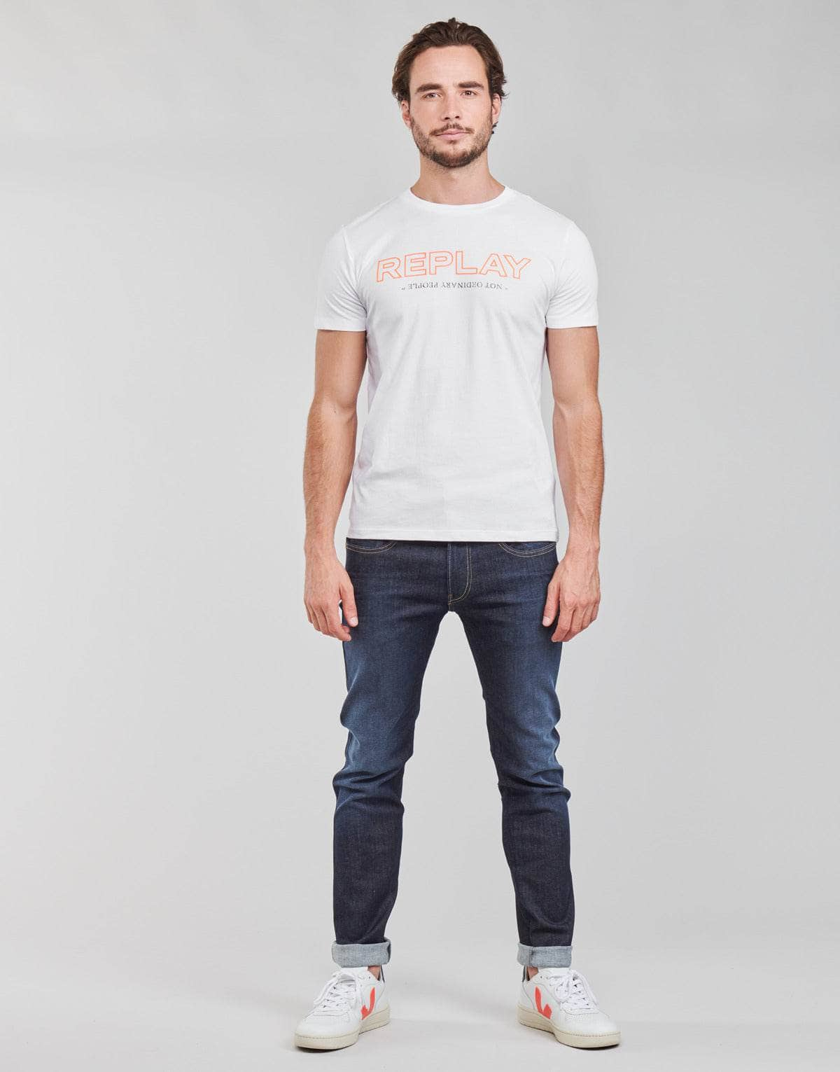 Jeans Slim Uomo Replay  ANBASS  Blu