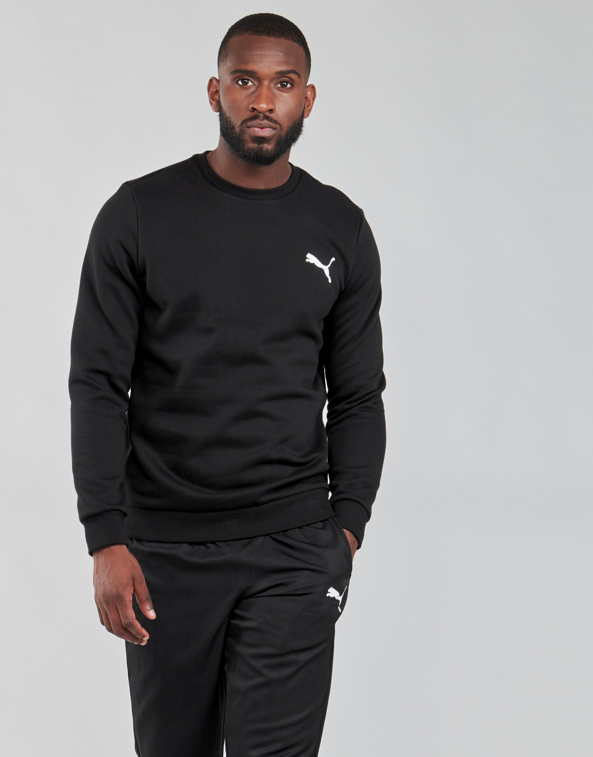 Felpa Uomo Puma  ESS CREW SWEAT FL  Nero