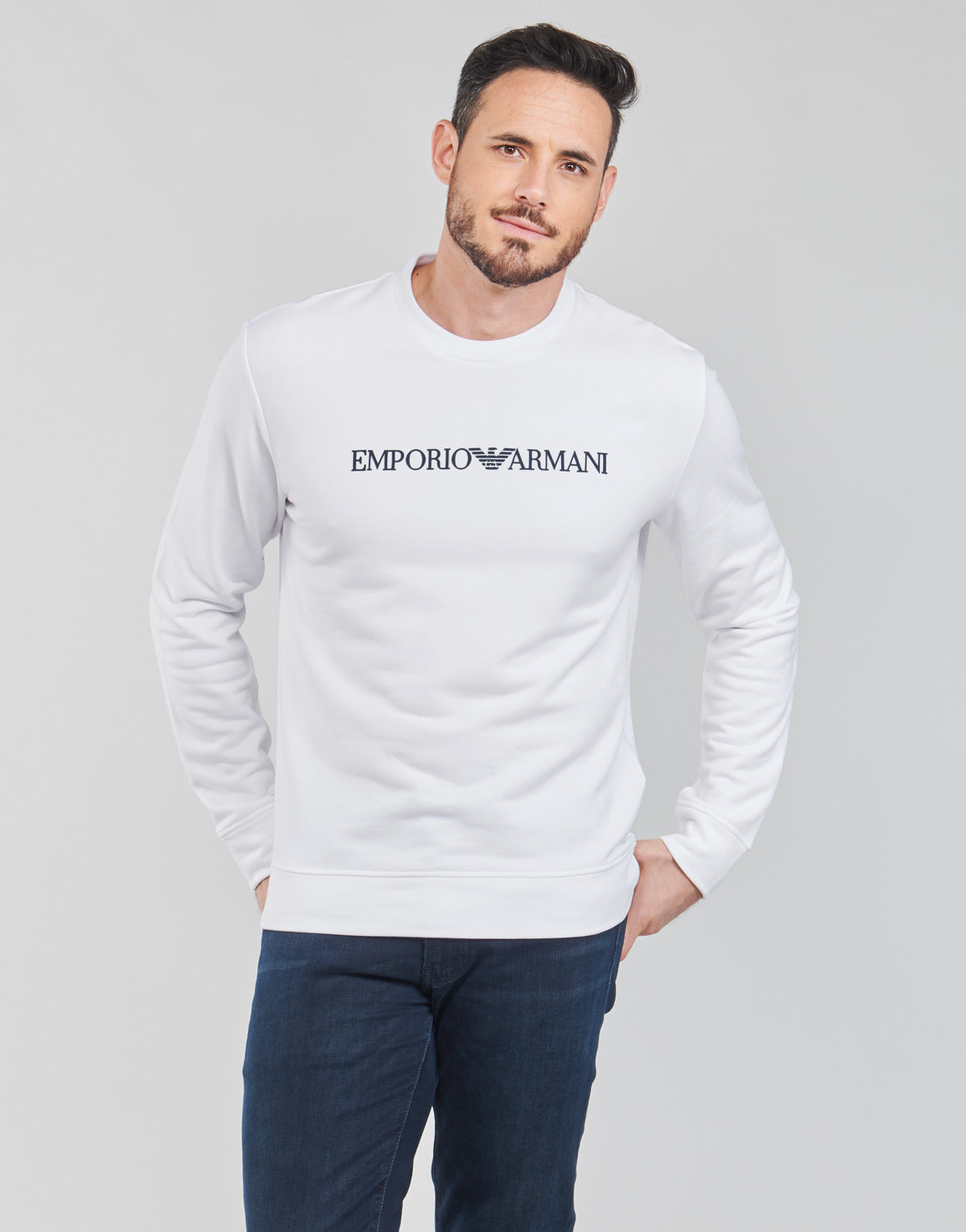 Felpa Uomo Emporio Armani  8N1MR6  Bianco