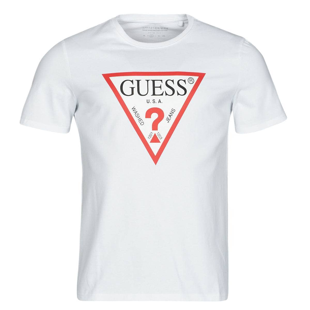 T-shirt Uomo Guess  CN SS ORIGINAL LOGO TEE  Bianco