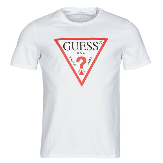 T-shirt Uomo Guess  CN SS ORIGINAL LOGO TEE  Bianco