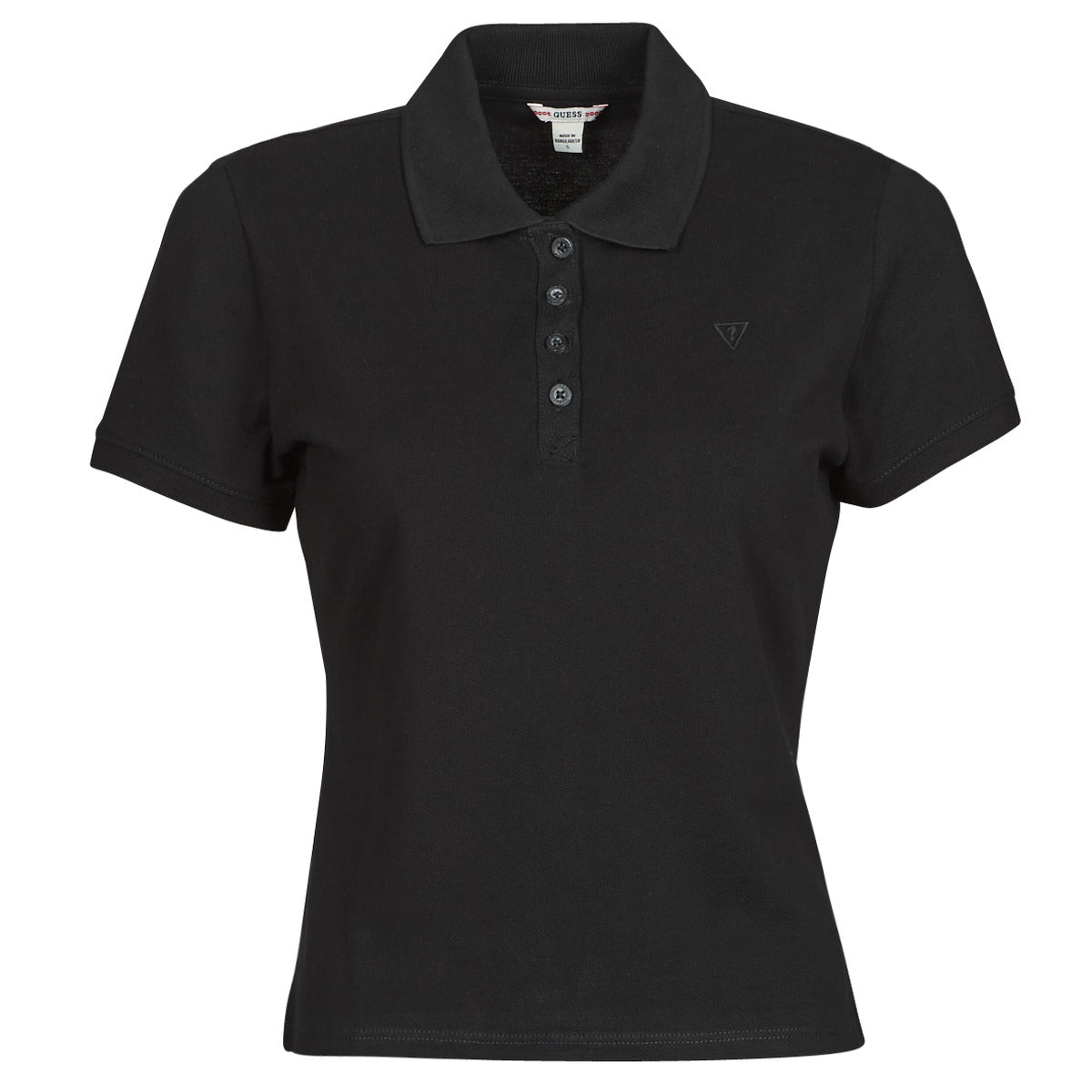 Polo Donna Guess  ES SS GUESS LOGO PIQUE POLO  Nero