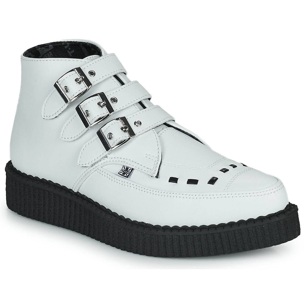 Stivaletti Uomo TUK  POINTED CREEPER 3 BUCKLE BOOT  Bianco