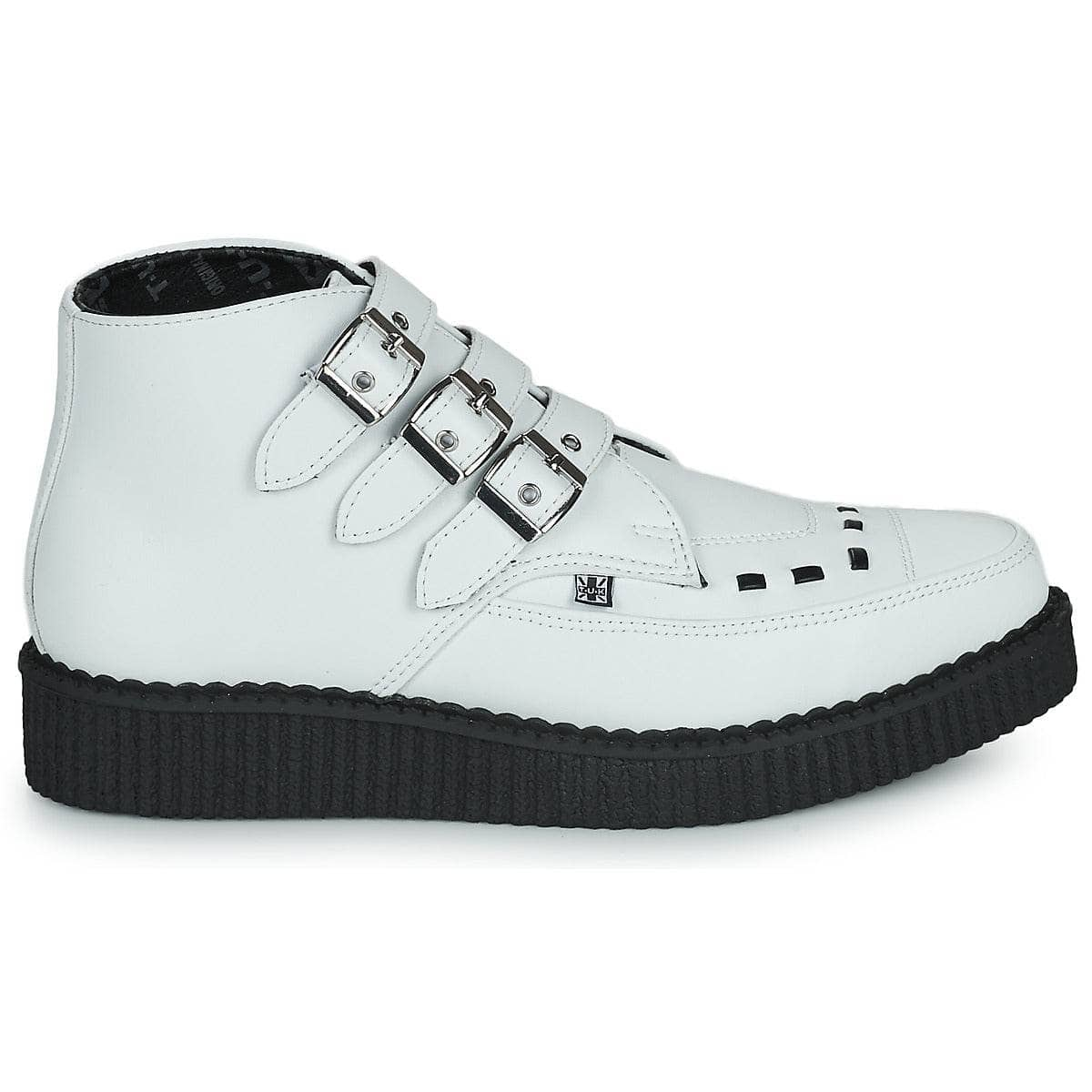 Stivaletti Uomo TUK  POINTED CREEPER 3 BUCKLE BOOT  Bianco