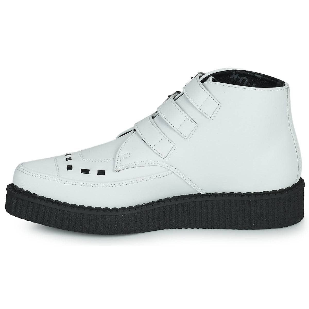 Stivaletti Uomo TUK  POINTED CREEPER 3 BUCKLE BOOT  Bianco