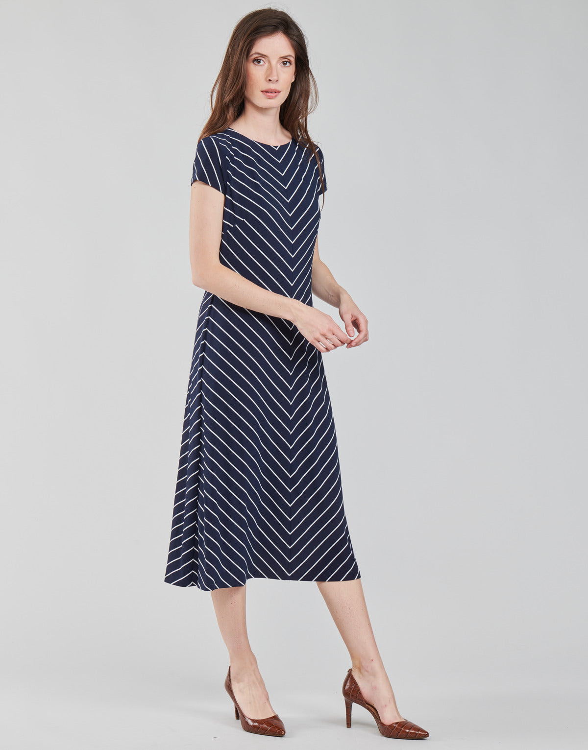 Abito lungo Donna Lauren Ralph Lauren  PIPPA-CAP SLEEVE-DAY DRESS  Blu