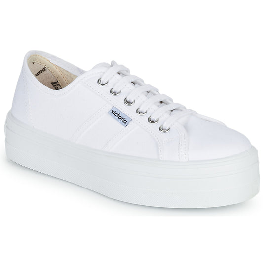 Sneakers basse Donna Victoria  BLUCHER LONA PLATAFORMA  Bianco