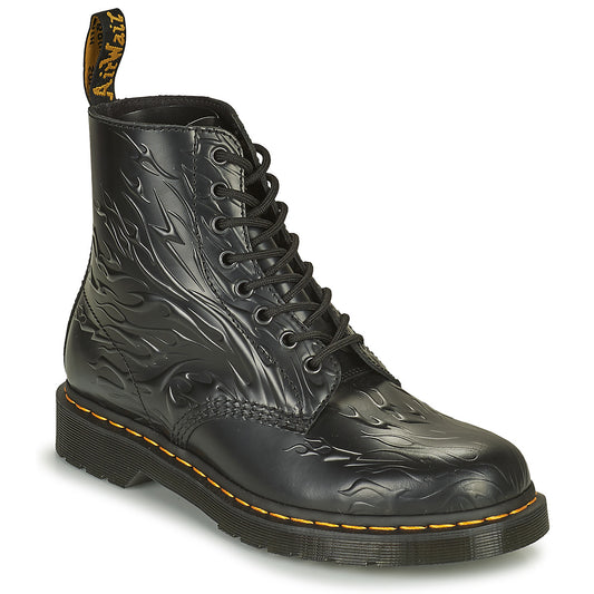 Stivaletti Donna Dr. Martens  1460 FLAMES  Nero