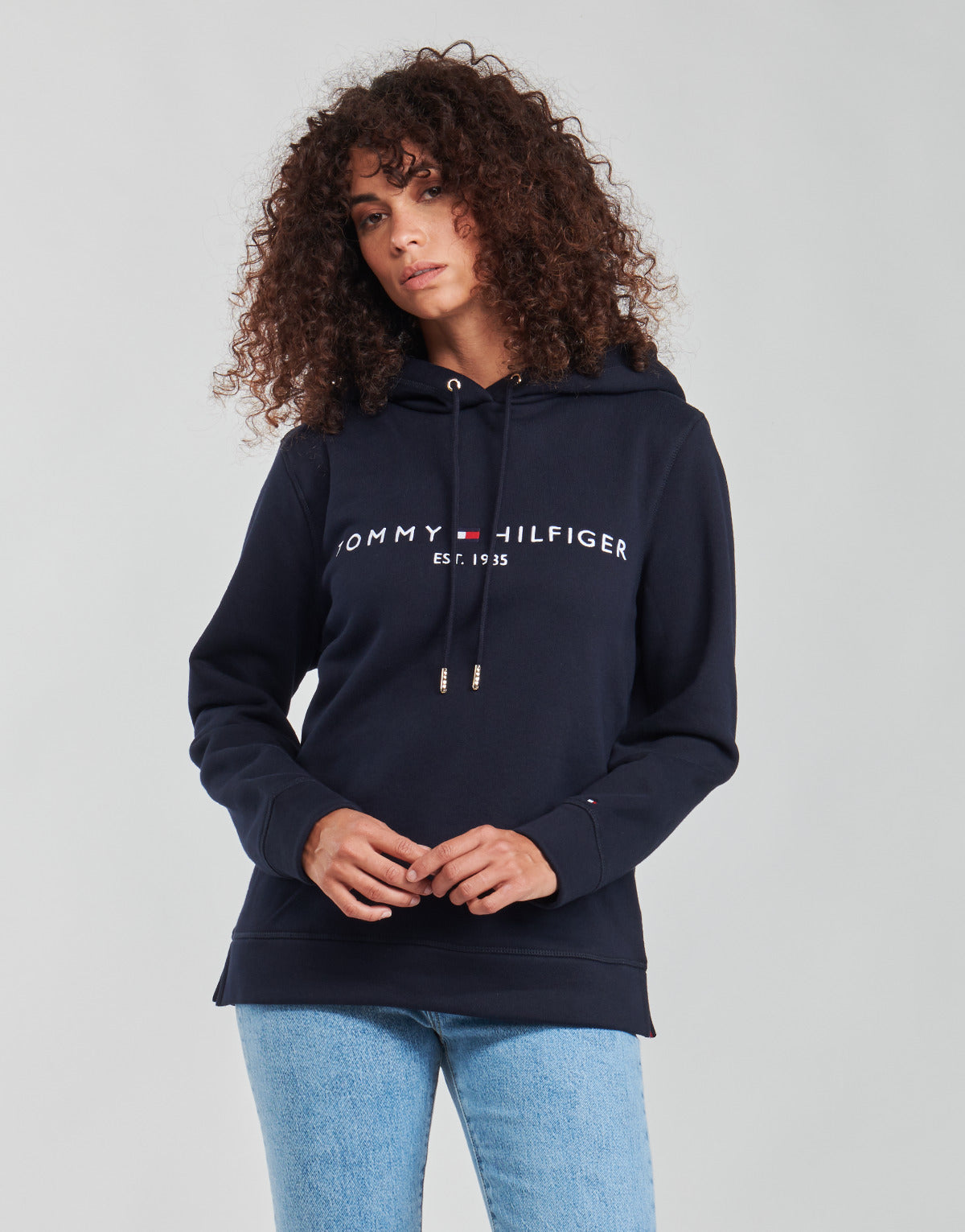 Felpa Donna Tommy Hilfiger  HERITAGE HILFIGER HOODIE LS  Blu