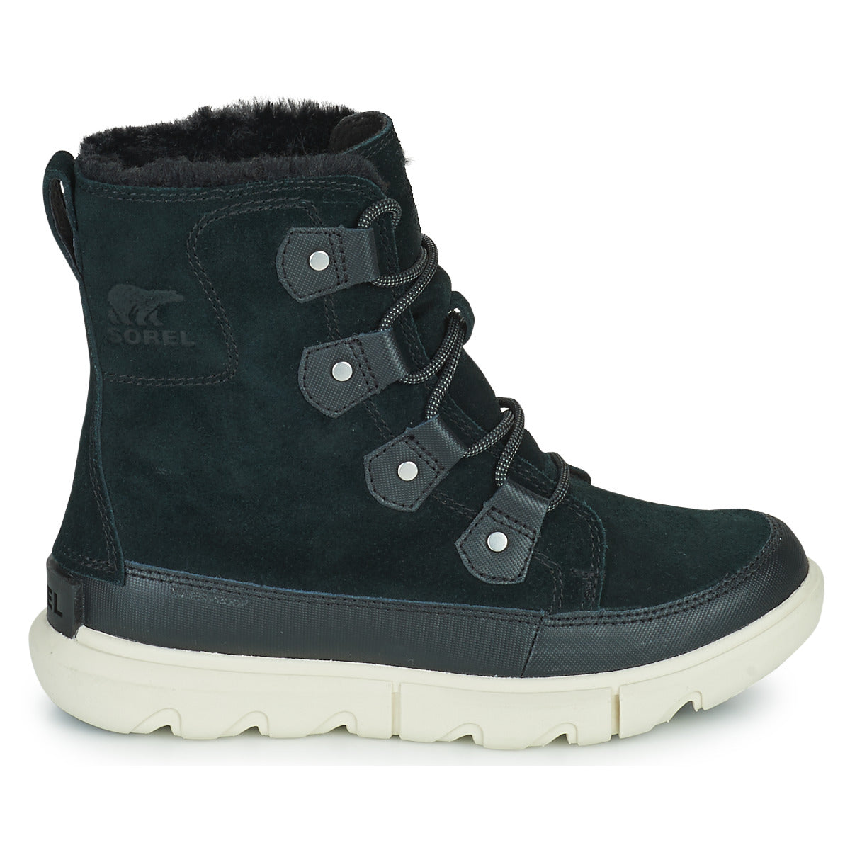 Stivaletti Donna Sorel  SOREL EXPLORER II JOAN FAUX FUR  Nero