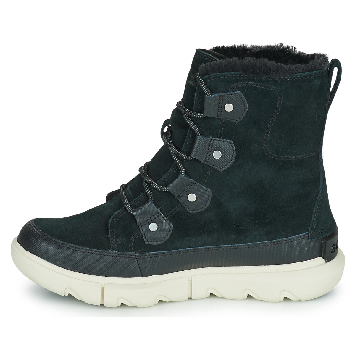 Stivaletti Donna Sorel  SOREL EXPLORER II JOAN FAUX FUR  Nero