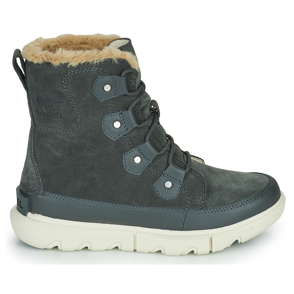 Stivaletti Donna Sorel  SOREL EXPLORER II JOAN FAUX FUR  Grigio