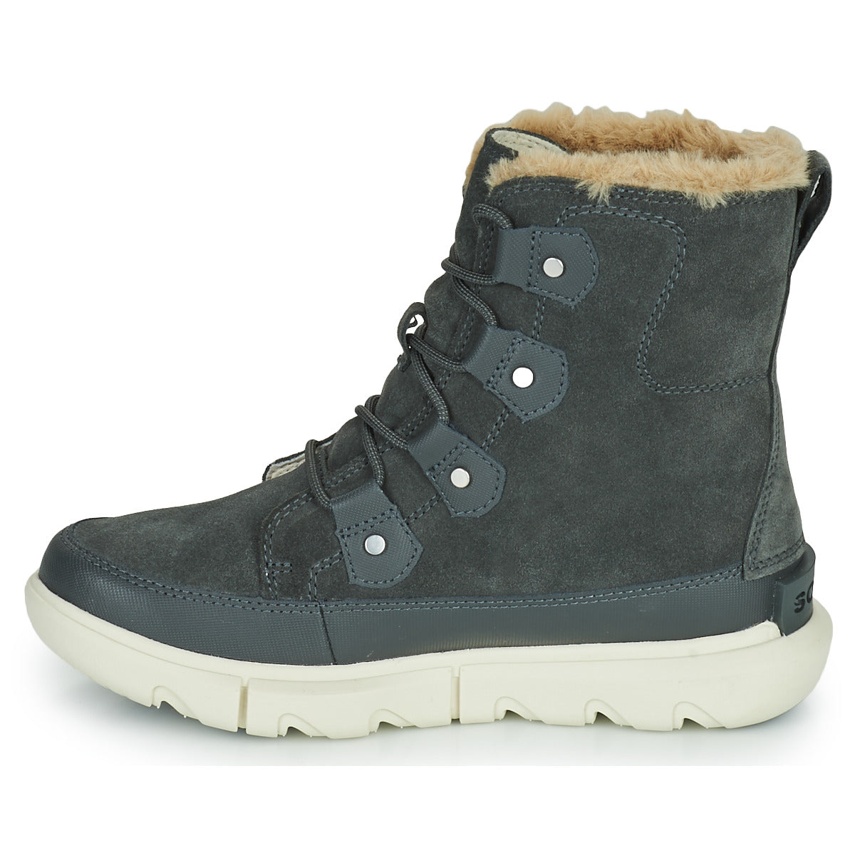 Stivaletti Donna Sorel  SOREL EXPLORER II JOAN FAUX FUR  Grigio