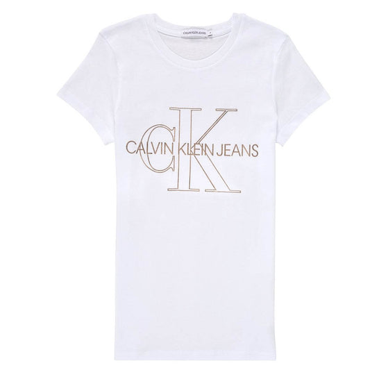 T-shirt ragazza Calvin Klein Jeans  TIZIE  Bianco