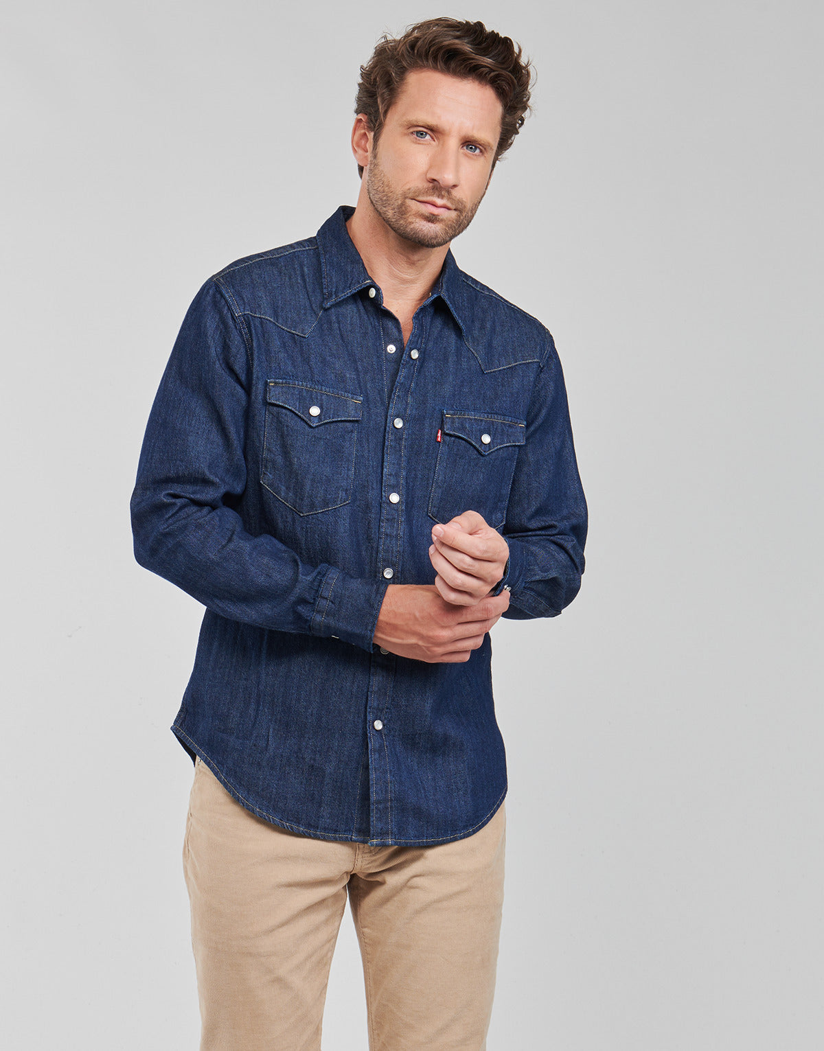 Camicia a maniche lunghe Uomo Levis  BARSTOW WESTERN STANDARD  Marine