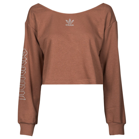 Felpa Donna adidas  SLOUCHY CREW?  Marrone