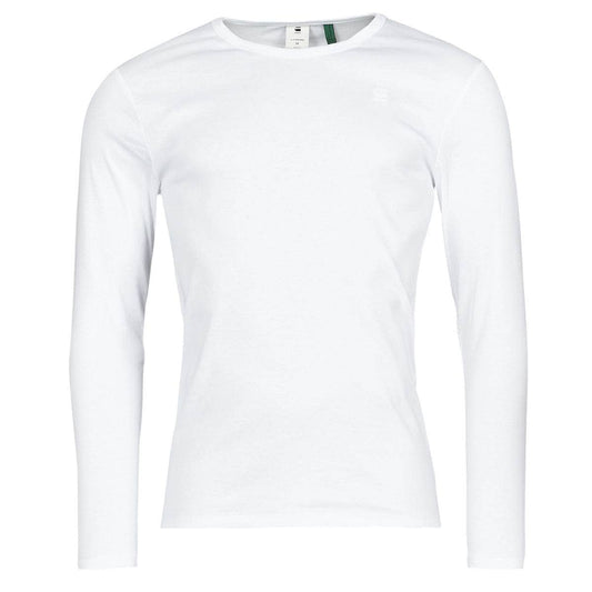 T-shirts a maniche lunghe Uomo G-Star Raw  BASE R T LS 1-PACK  Bianco