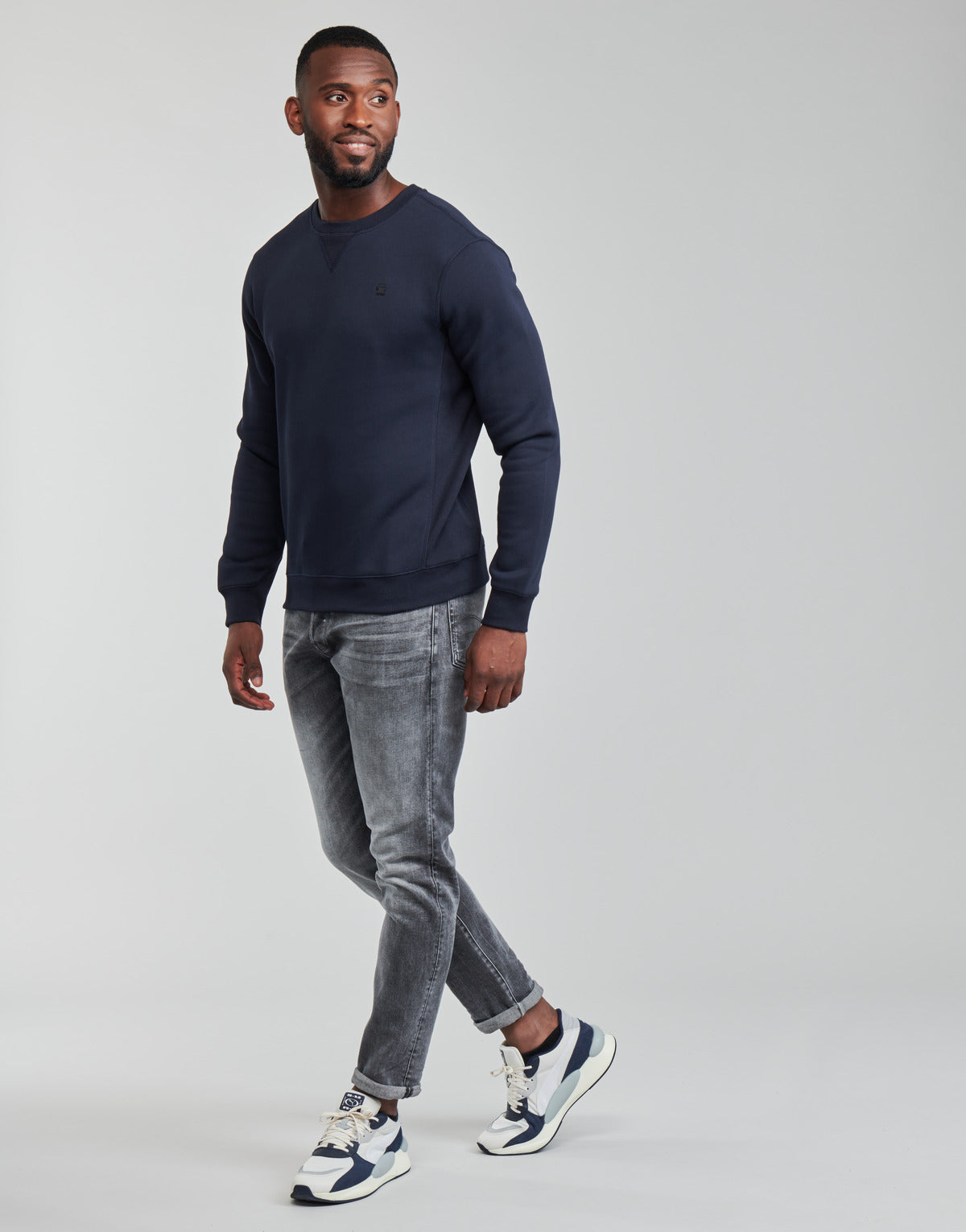 Felpa Uomo G-Star Raw  PREMIUM CORE R SW LS  Blu