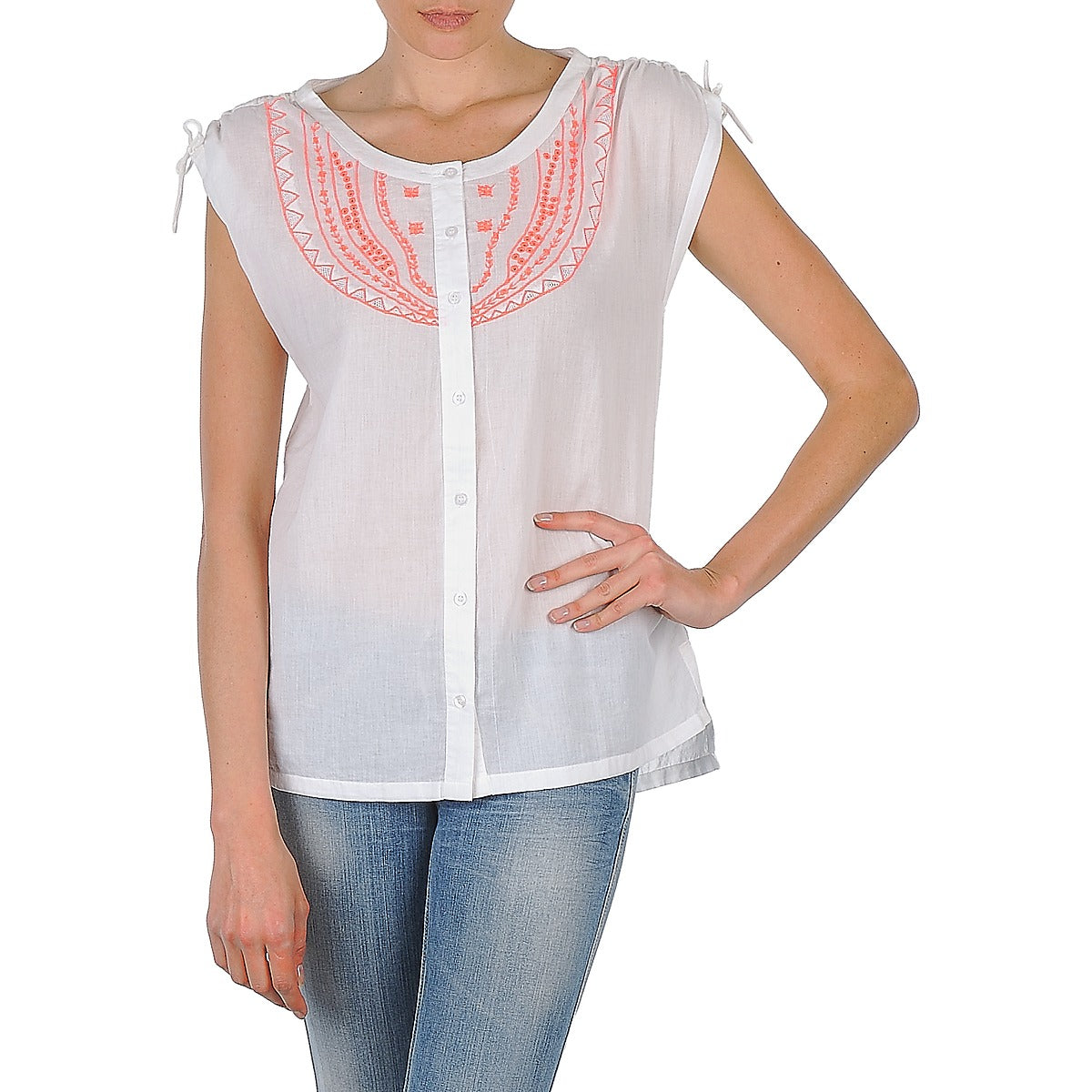 Camicia a maniche corte Donna Antik Batik  AYLA  Bianco