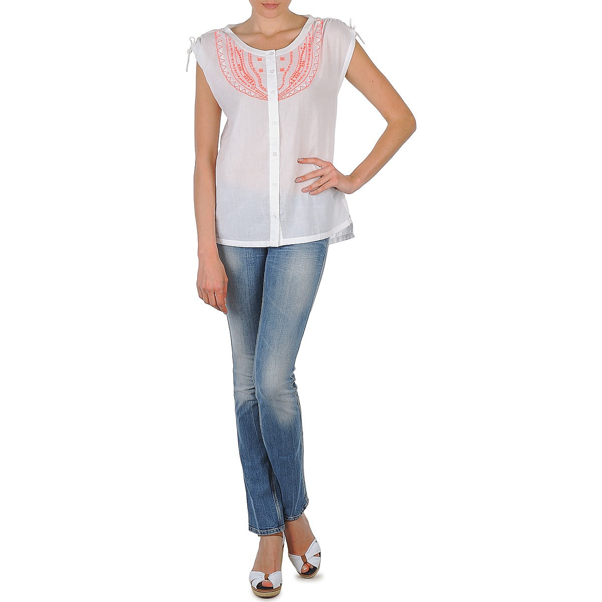 Camicia a maniche corte Donna Antik Batik  AYLA  Bianco