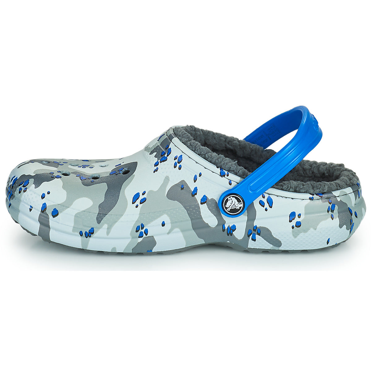 Scarpe bambini ragazzo Crocs  CLASSIC LINED CAMO CG K  Grigio