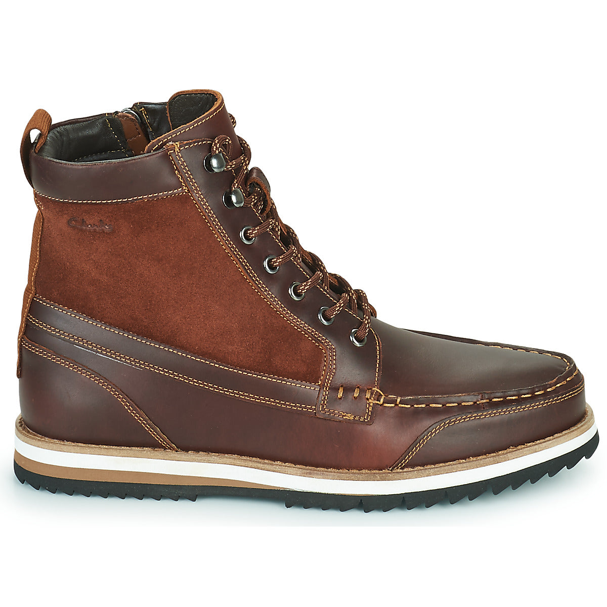 Stivaletti Uomo Clarks  DURSTON HI  Marrone