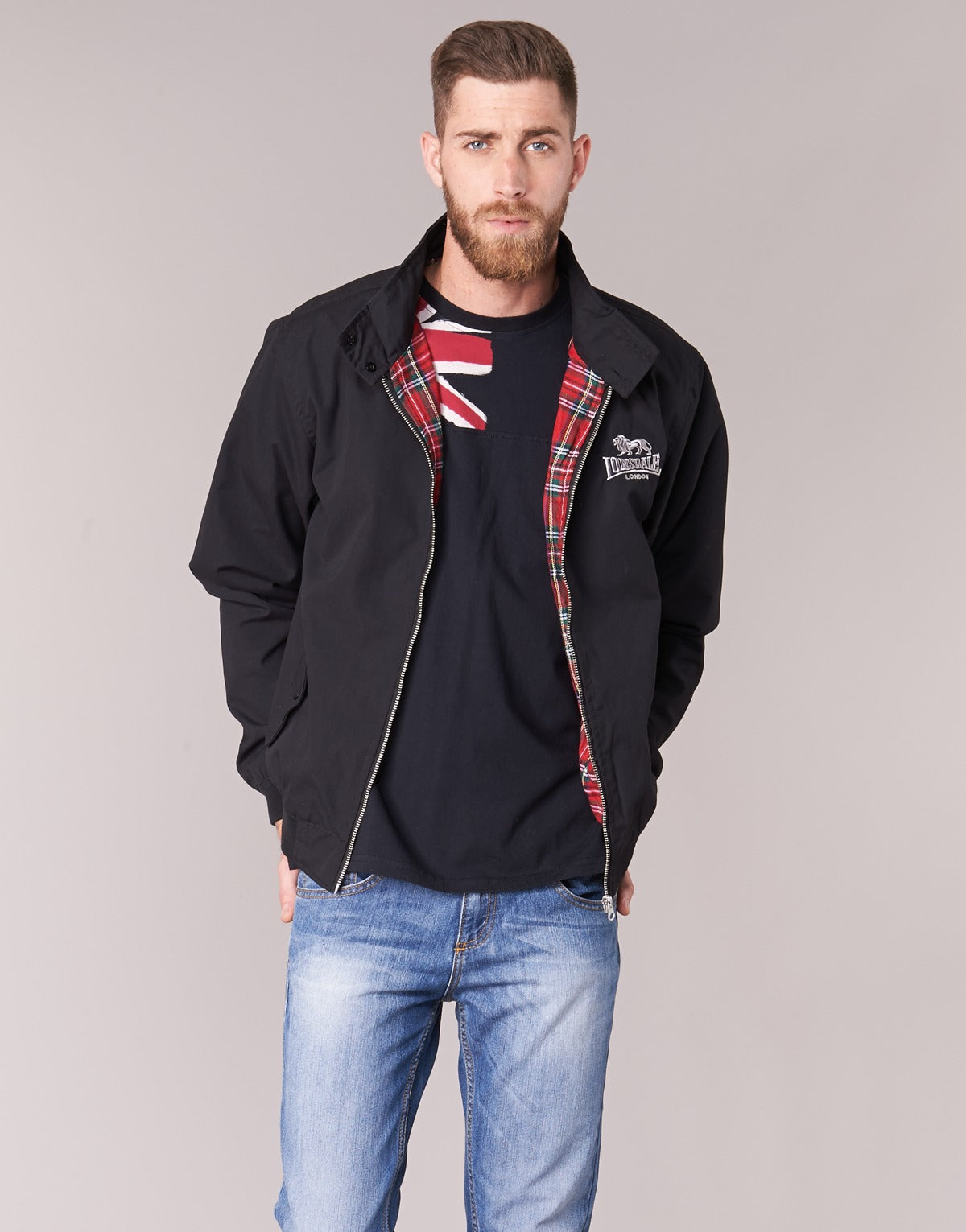 Giubbotto Uomo Lonsdale  HARRINGTON  Nero