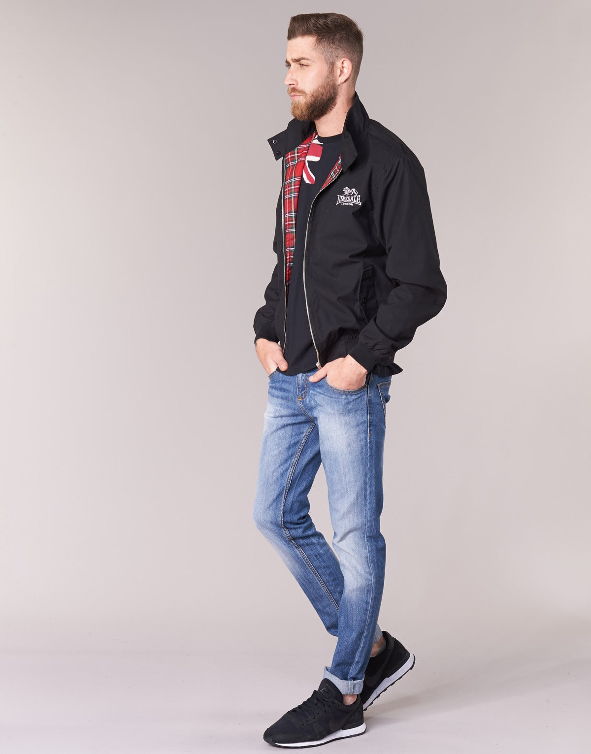 Giubbotto Uomo Lonsdale  HARRINGTON  Nero