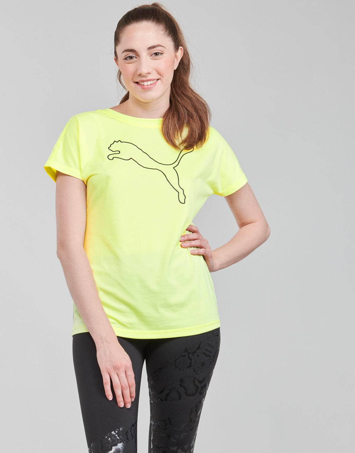 T-shirt Donna Puma  RECYCL JERSY CAT TEE  Giallo