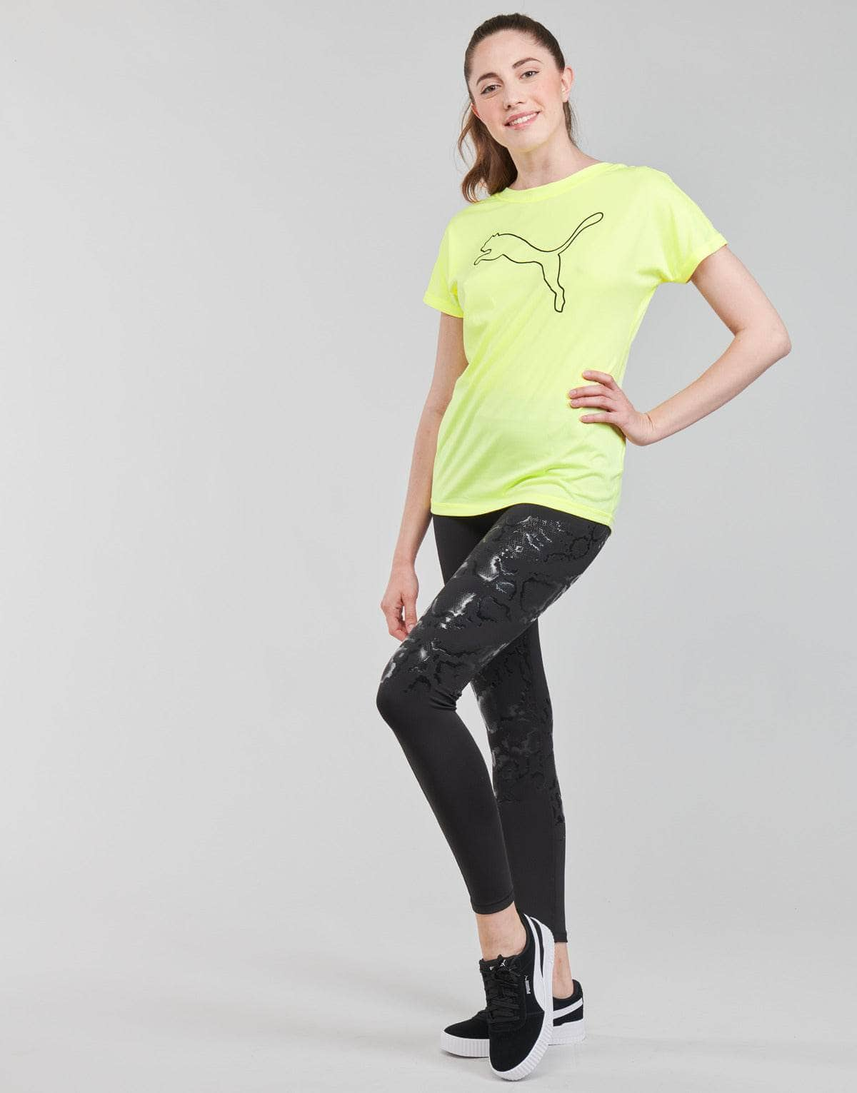 T-shirt Donna Puma  RECYCL JERSY CAT TEE  Giallo