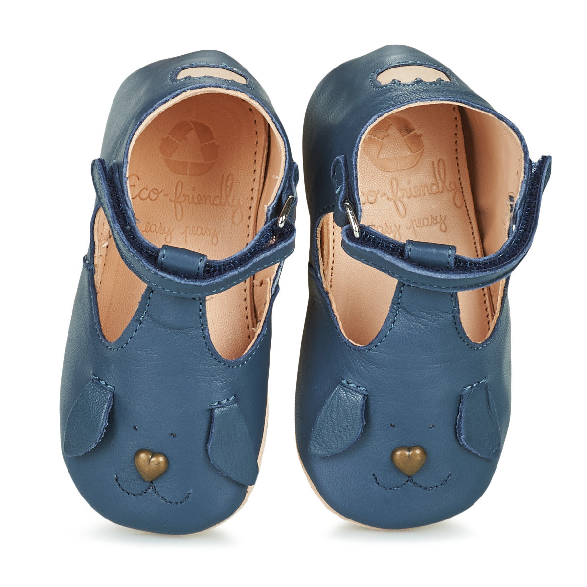 Pantofole bambini ragazza Easy Peasy  LOULLYP CHIEN  Blu