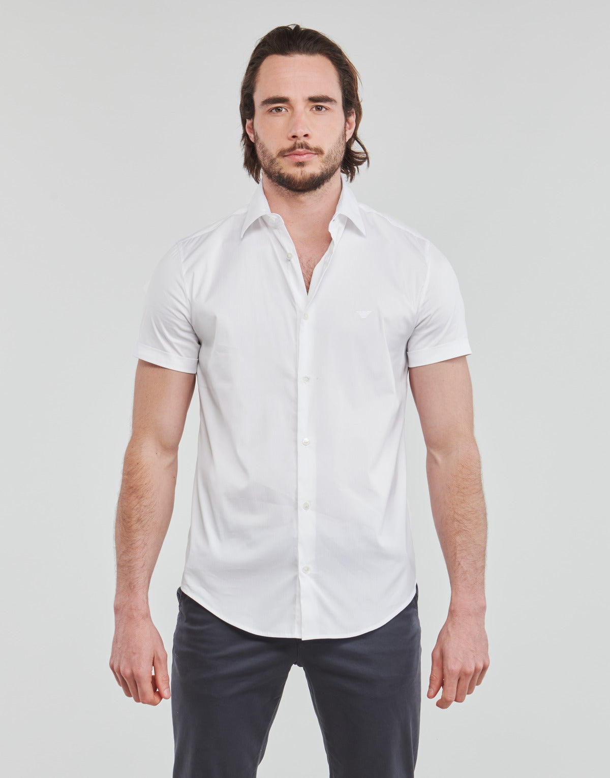 Camicia a maniche corte Uomo Emporio Armani  8N1C91  Bianco