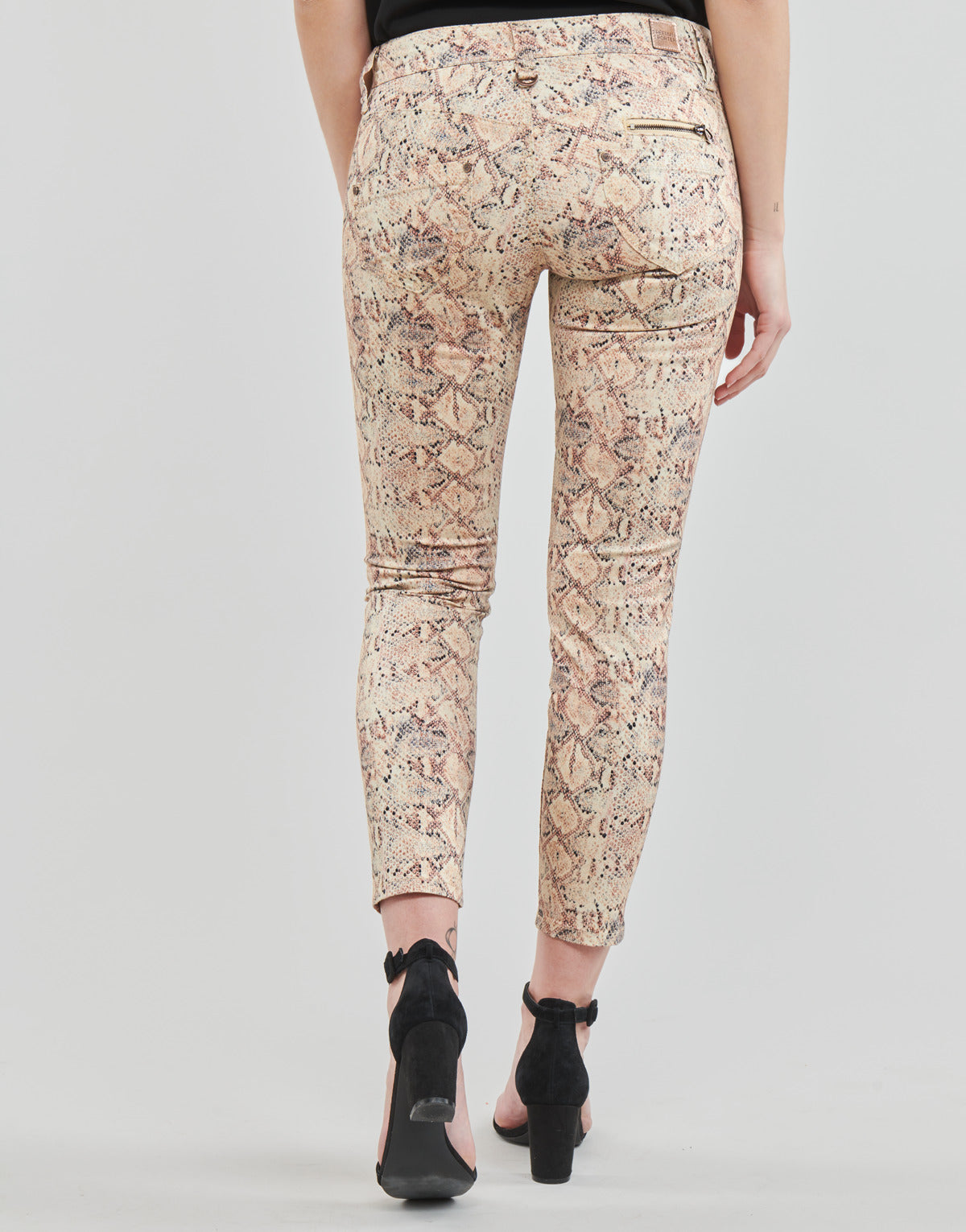 Pantalone Donna Freeman T.Porter  ALEXA CROPPED REPTILIA  Beige