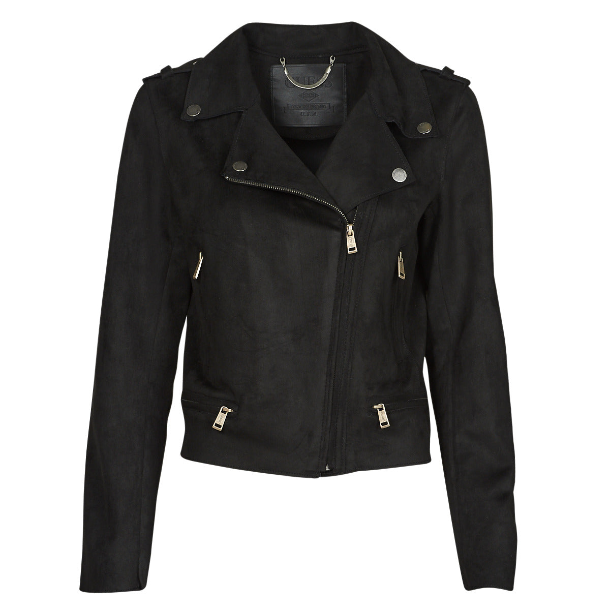 Giacca in pelle Donna Guess  MONICA JACKET  Nero