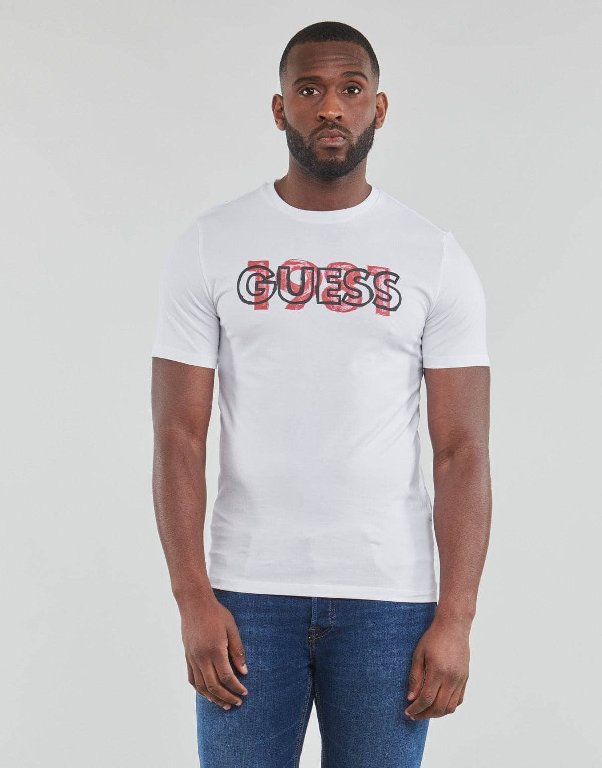 T-shirt Uomo Guess  ORWELL CN SS TEE  Bianco