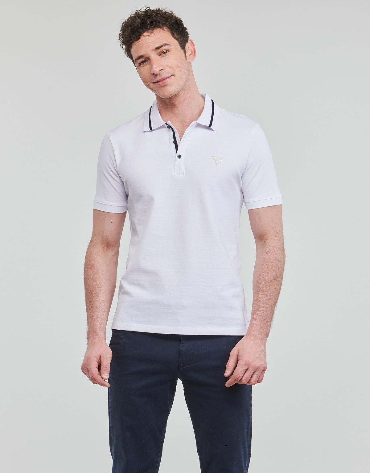 Polo Uomo Guess  LYLE SS POLO  Bianco