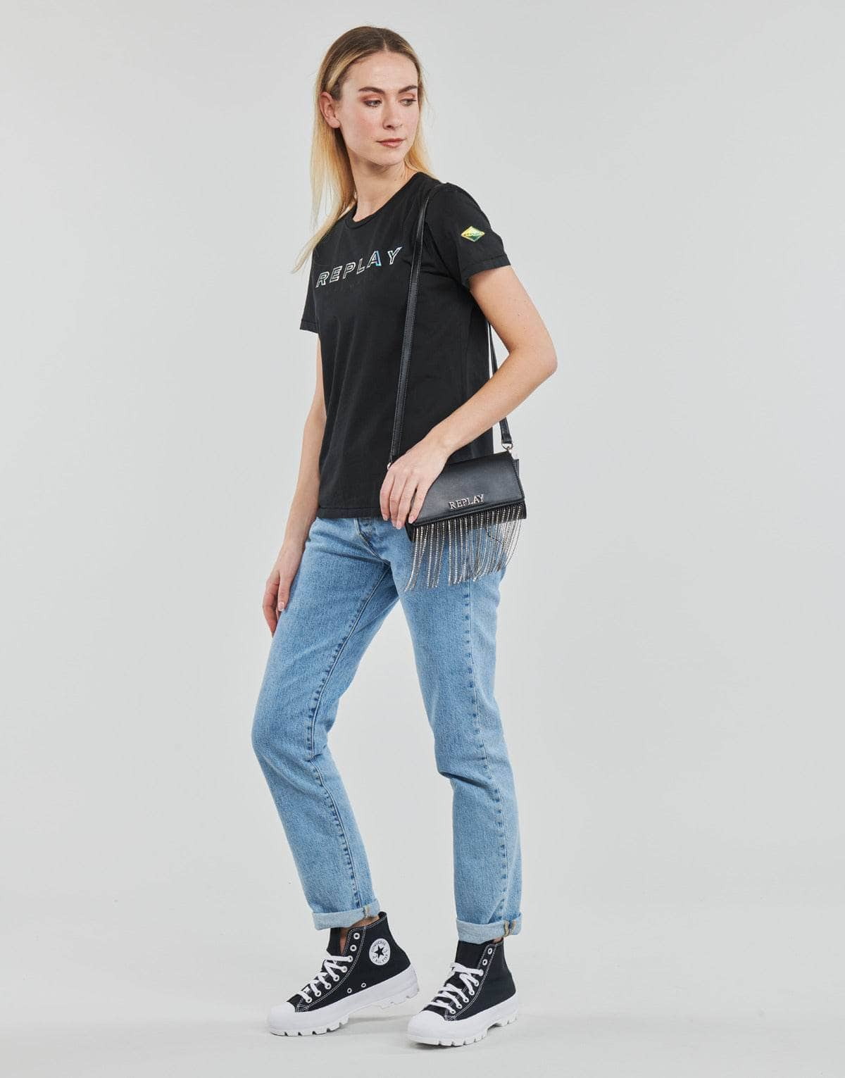 T-shirt Donna Replay  W3318C  Nero