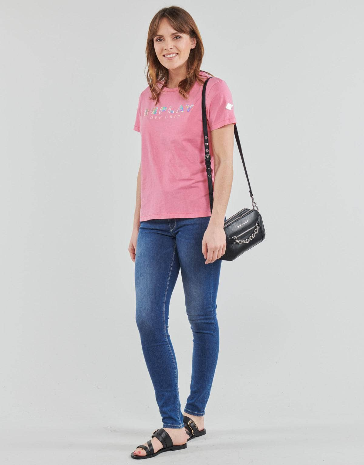 T-shirt Donna Replay  W3318C  Rosa