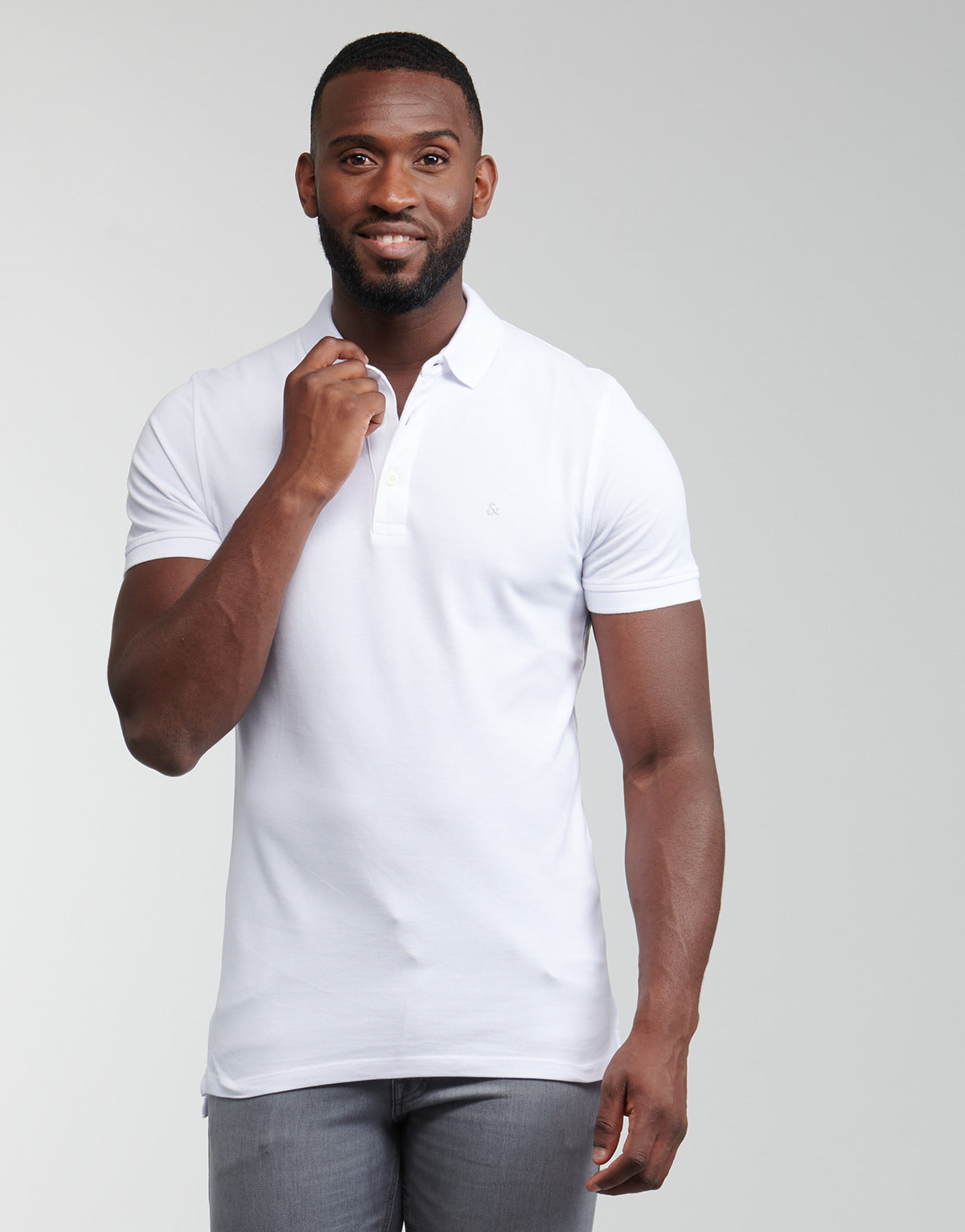 Polo Uomo Jack & Jones  JJEPAULOS  Bianco