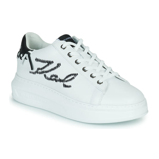 Sneakers basse Donna Karl Lagerfeld  KAPRI Whipstitch Lo Lace  Bianco